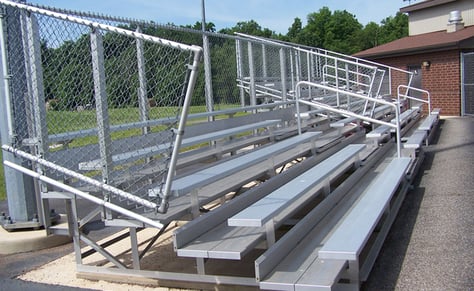 5 Row Aluminum Bleachers - Deluxe Series - National Recreation Systems