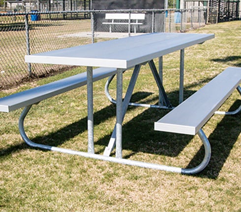 Aluminum Picnic Tables (Standard Gauge) 1-5/8'' Galvanized Steel Understructure Image