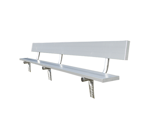 Permanent Bench With Backrest (In-Ground Mount)